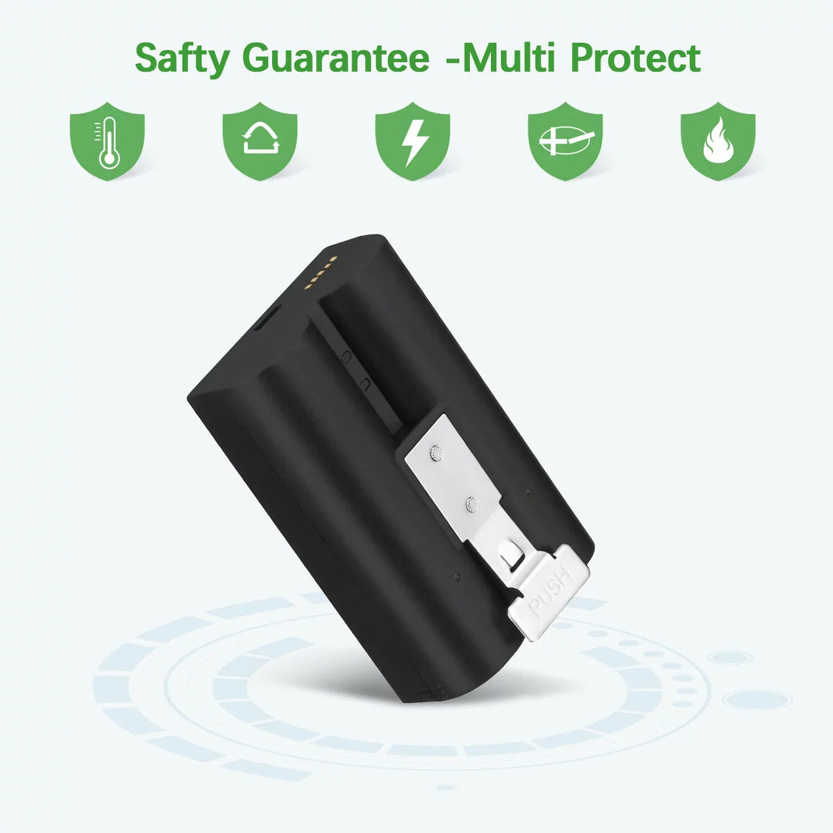 EBL 3-Pack Rechargeable Doorbell Replacement Battery appropriate with Ring Video Doorbell 2/3/3 Plus/4, Spotlight Cam, Stick Up Cam, for Ring Doorbell Camera, Backup Batteries 6040mAh 3.65V