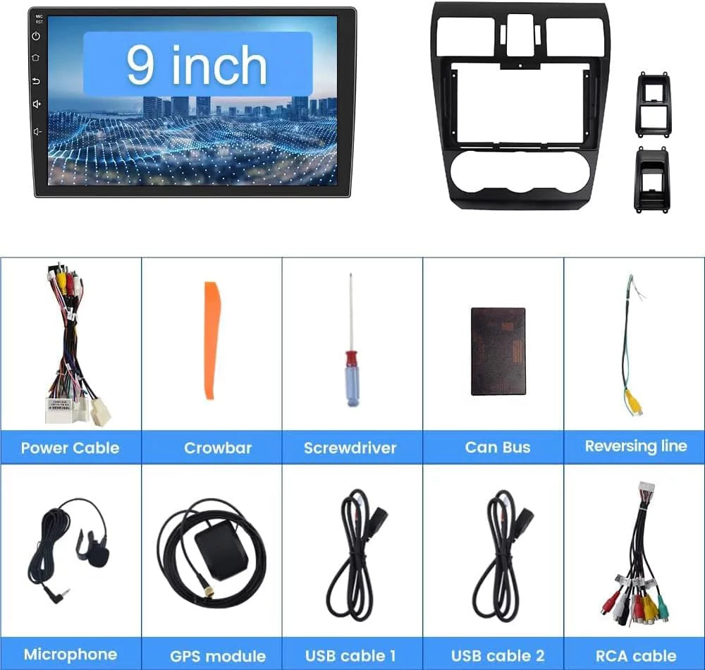 Android 12 System For Subaru Forester WRX Impreza 2013 2014 2015 Wireless  Carplay Android Auto 2G RAM 32GROM