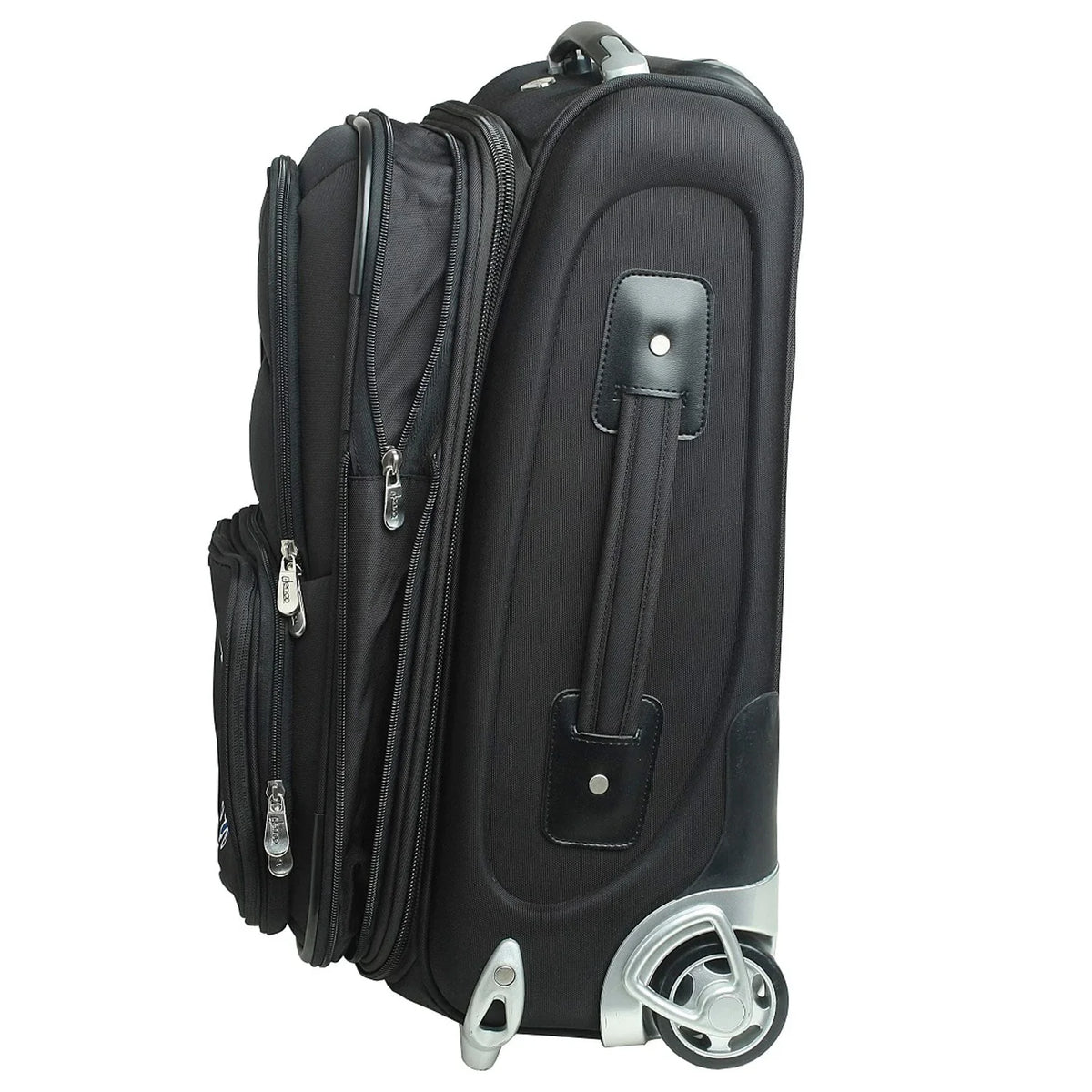 MOJO Black Kansas Jayhawks 21" Softside Rolling Carry-On Suitcase