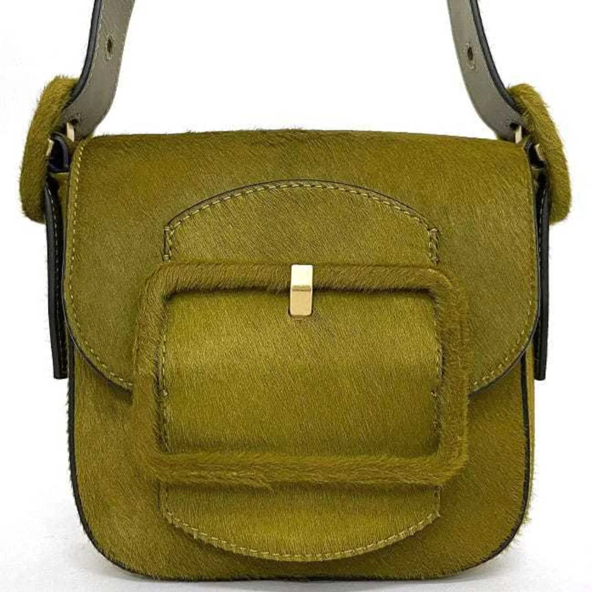 Pre-Owned Tory Burch Bag Green Half Moon Harako Leather TORY BURCH Flap Belt Women's (Good)