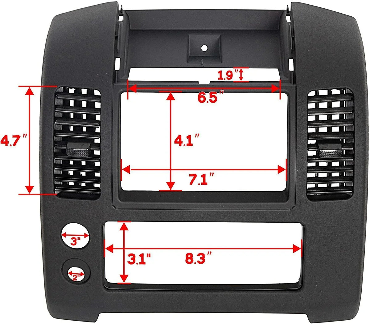 KOJEM ront Center Dash Console for 2005-2020 Nissan Frontier, Front Center Dash Console Instrument Panel Lid Bezel Dashboard shield Replacement for Part Number 68259-ZP16C, Matte Black