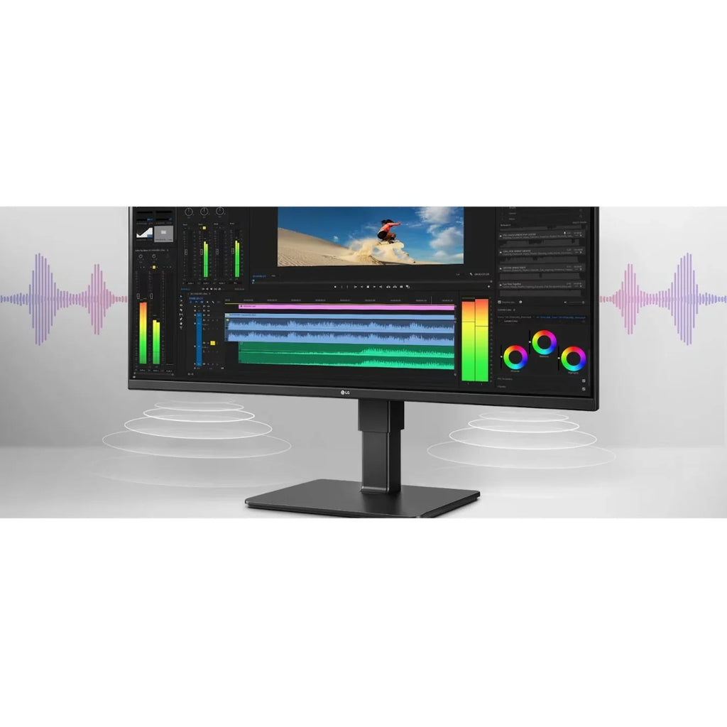 Ultrawide 34\" 3440 x 1440 LED HDR10, sRGB Curved Monitor, Textured Black, 34BQ77QB-B