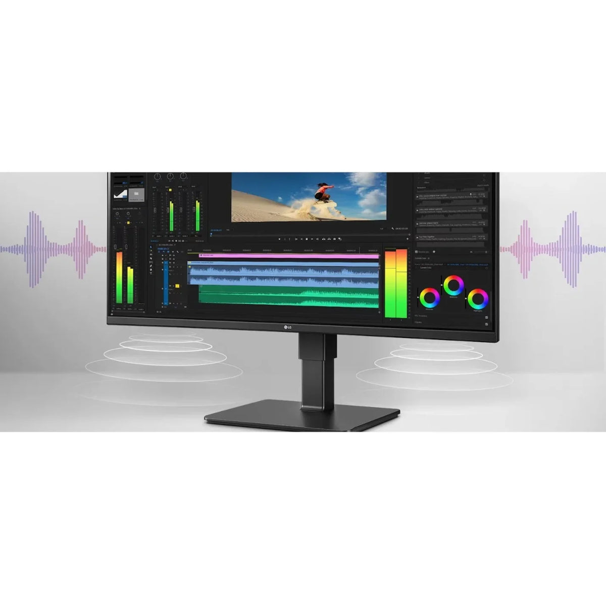 Ultrawide 34\" 3440 x 1440 LED HDR10, sRGB Curved Monitor, Textured Black, 34BQ77QB-B
