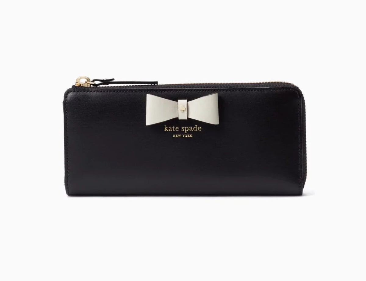 Kate Spade Baldwin Street Nisha Wallet WLRU3285 BLACK / CEMENT