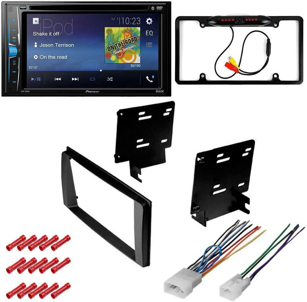 KIT2707 Bundle with Pioneer Multimedia DVD Car Stereo and Installation Kit - for 2003-2009  4Runner Sport Edition w/RDS / Bluetooth Touchscreen, Backup Camera, Dash Kit