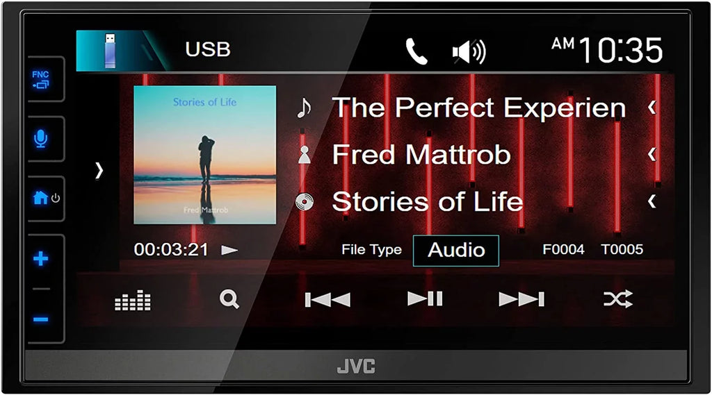 Digital Media Receiver with 6.8" Capacitive Touchscreen,  CarPlay, Android Auto, AM/FM Radio, Maestro Ready, No CD Player. JVC KW-M780BT 2-DIN Car Stereo w/ Backup Camera & SiriusXM Tuner Bundle