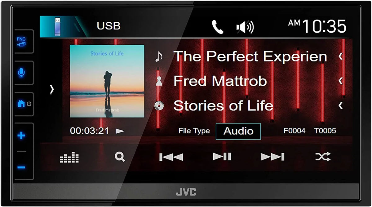 Digital Media Receiver with 6.8" Capacitive Touchscreen,  CarPlay, Android Auto, AM/FM Radio, Maestro Ready, No CD Player. JVC KW-M780BT 2-DIN Car Stereo w/ Backup Camera & SiriusXM Tuner Bundle