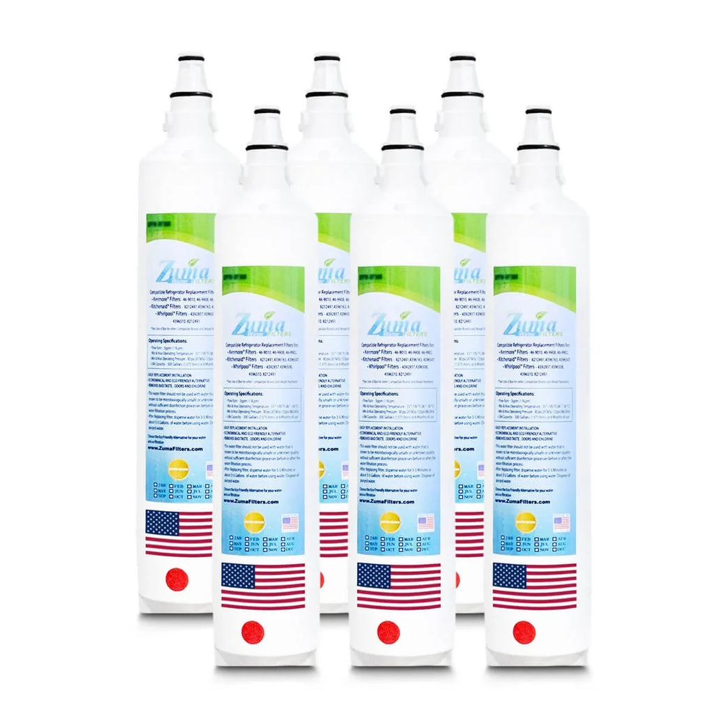 ZUMA Brand , aqua Filters , Model # ZWFZ1-RF750 , suitable with Subzero® BI36S - 6 Pack - Made in U.S.A.