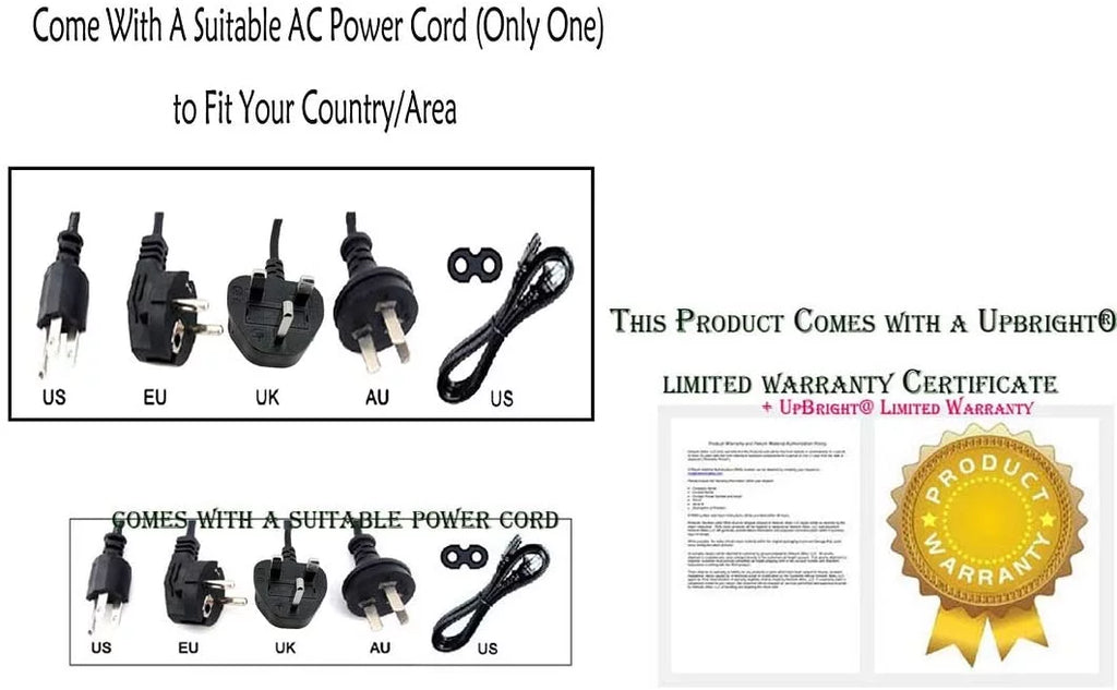 UPBRIGHT AC/DC Adapter suitable with  HW-NW700 HW-NW700/ZA NW 700 Slim Soundbar Speaker HW-NW700/ZC HW-NW700/ZG HW-NW700/EN HW-NW700/XN HW-NW700/XS HWNW700/XY 23V DC23V 25W Power Supply Cord