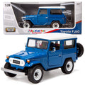 All Star Toys Exclusive  Land Cruiser FJ40 Royal Blue with Custom Off-Road Wheels 1/24 Diecast Model by Motormax 79323 FJ Cruiser J40