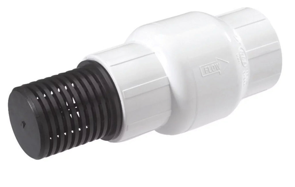 PVC Spring Check Valve-Foot Valve 1001-15FV. NDS KBI 1-1/2 In