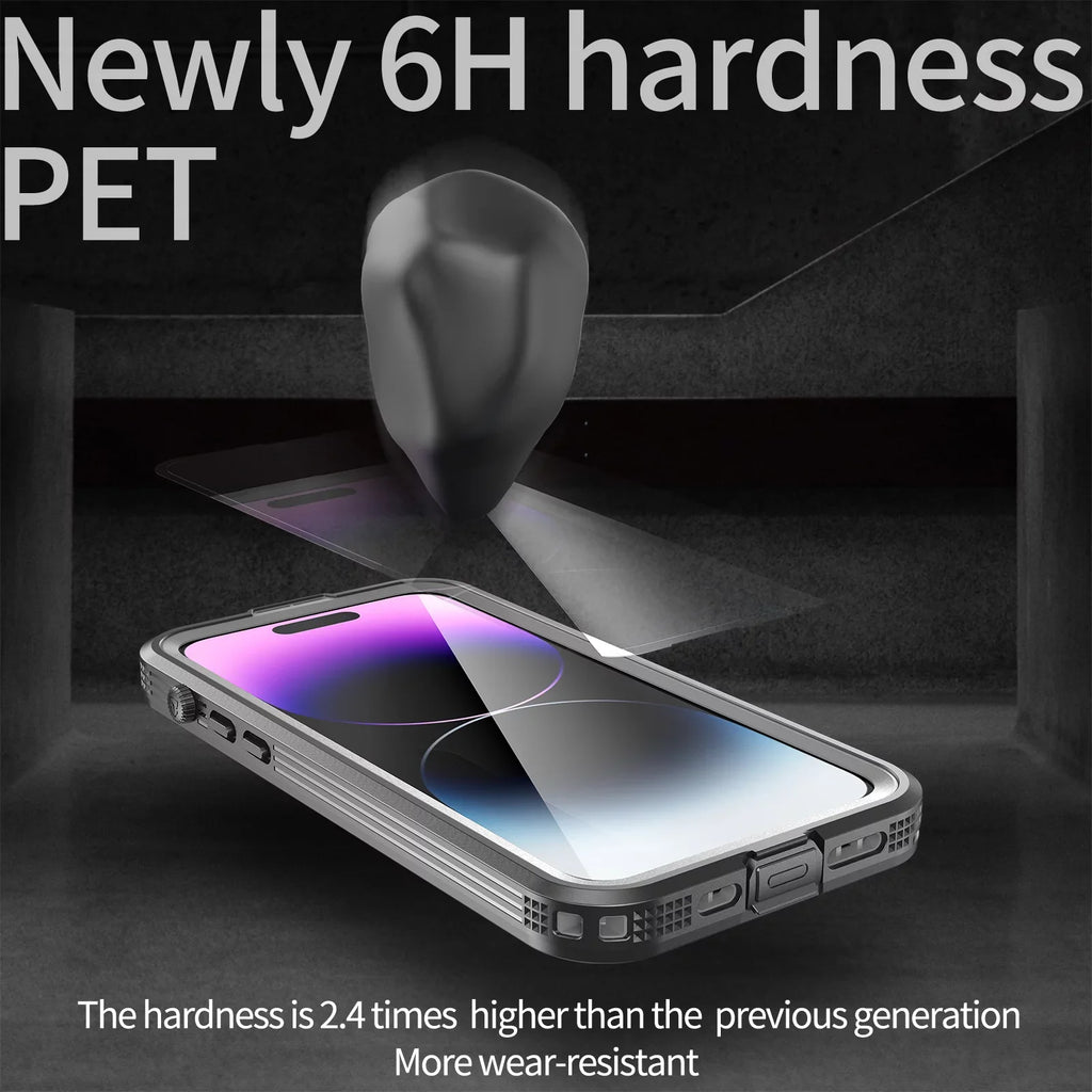 for iPhone 14 Pro 6.1" Case Waterproof, Built-in 6H Screen Protector [Real 360][IP68 Underwater][14FT Military Dropproof][Dustproof][matching with MagSafe] for iPhone 14 Pro - Black