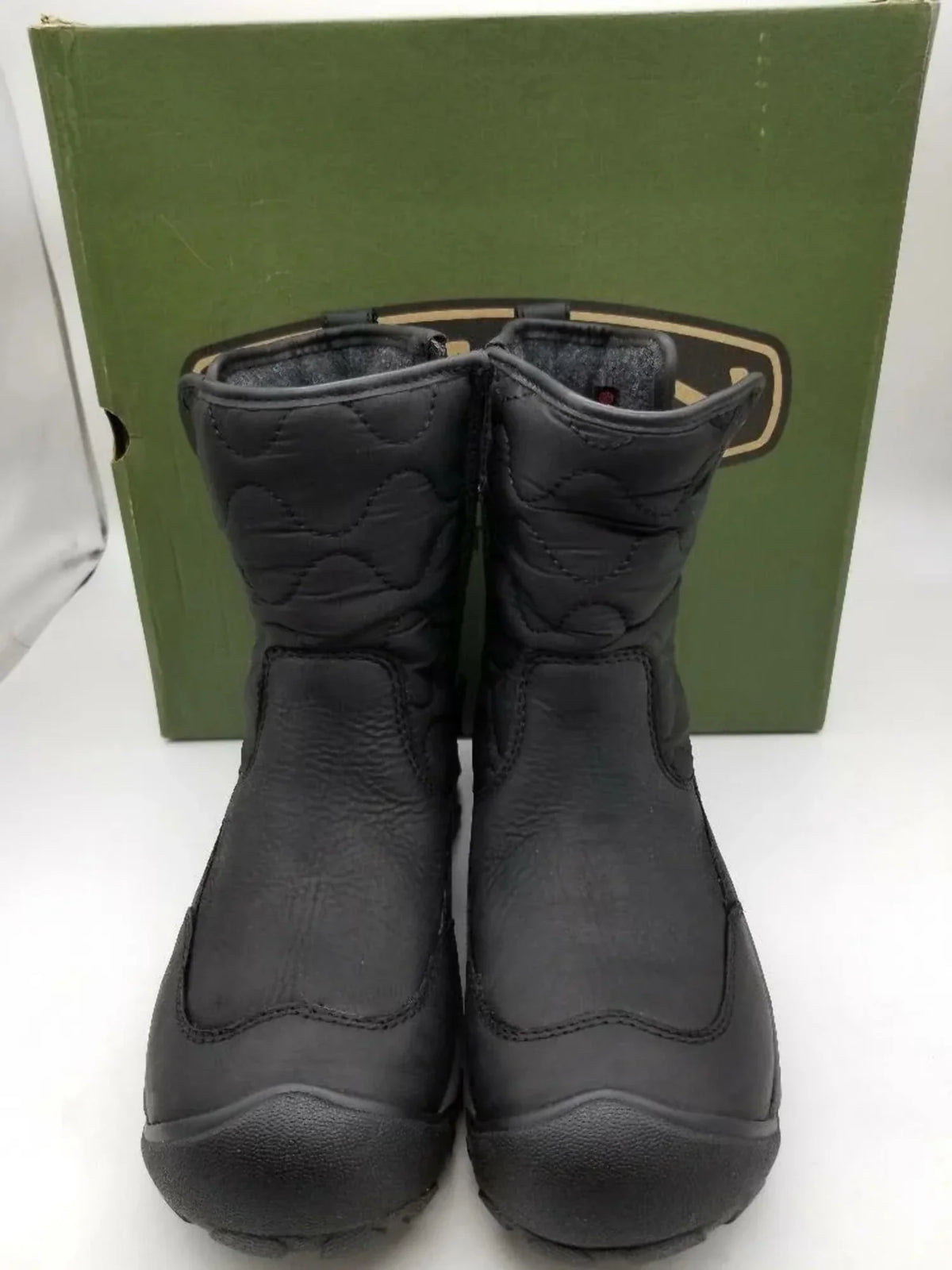 KEEN Women's Betty Boot Pull On Waterproof Insulated Snow, Black/Black, 7.5