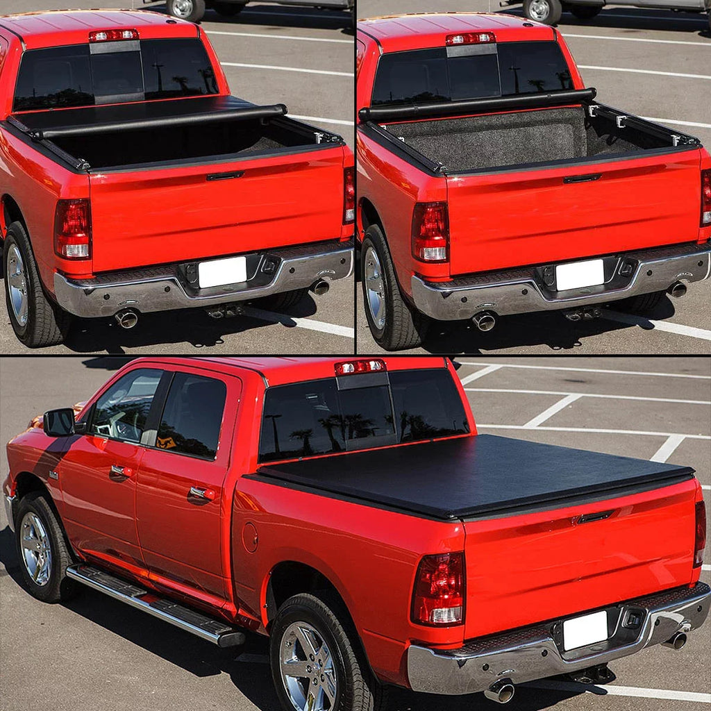 DNA Motoring TTC-RU-043 for 2015 to 2019 Chevy Colorado/GMC Canyon 5 Ft Short Bed Roll-Up Soft Vinyl Tonneau protector 16-18