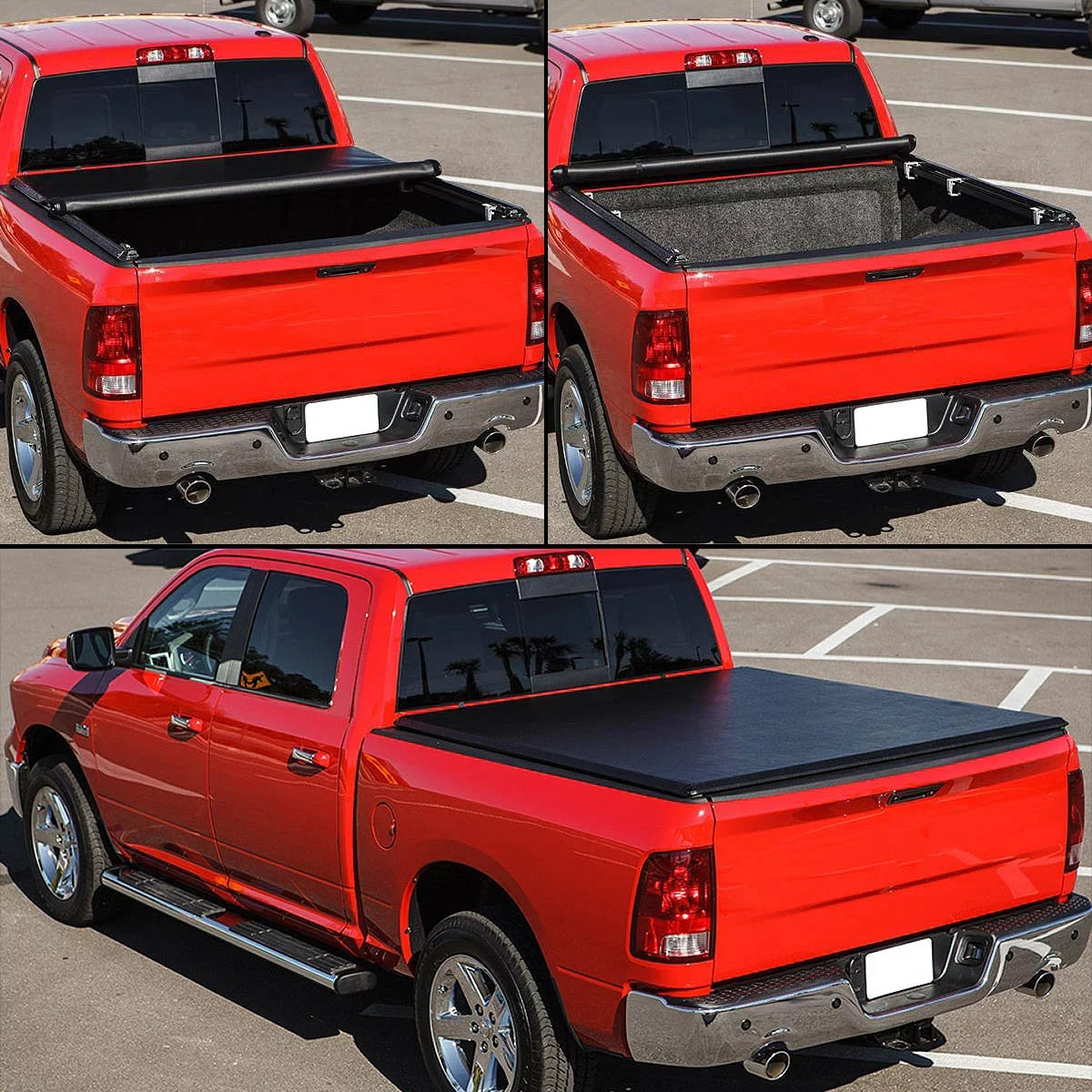 DNA Motoring TTC-RU-043 for 2015 to 2019 Chevy Colorado/GMC Canyon 5 Ft Short Bed Roll-Up Soft Vinyl Tonneau protector 16-18