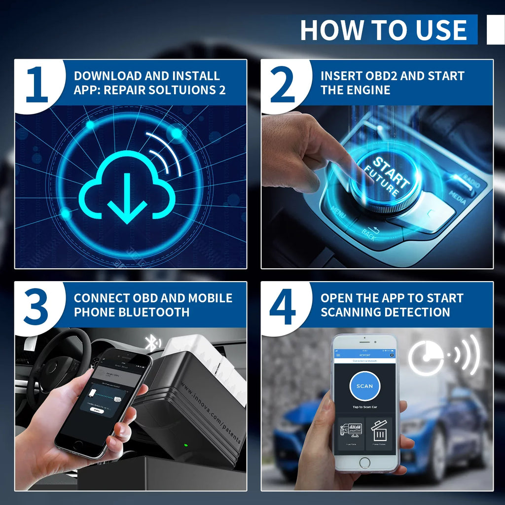 Innova 6000P Wireless Bluetooth Code Reader Car ABS SRS Engine Diagnostic Scan Tool Auto Adapter OBD2 Scanner Scan Full System Code Scanner for Chevrolet GMC Buick  Chrysler Lincoln Dodge