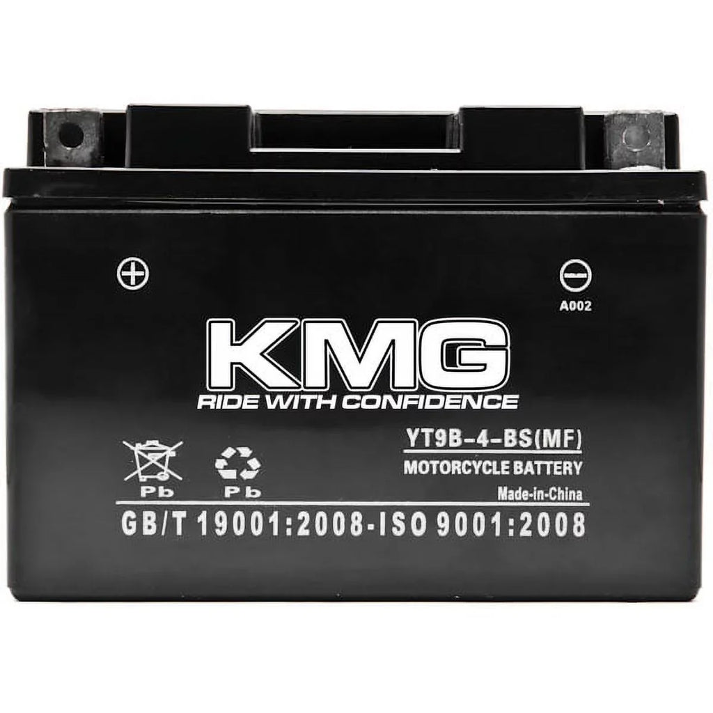 KMG YT9B-4-BS Battery suitable with Yamaha 700 YFM70R Raptor 2006-2012 Sealed Maintenance Free 12V Battery High Performance SMF OEM Replacement Powersport Motorcycle ATV Snowmobile Watercraft