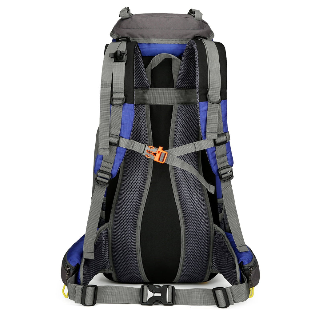 Adventure Backpack50L Waterproof Camping Backpack with Shoe Compartment and Rain shield