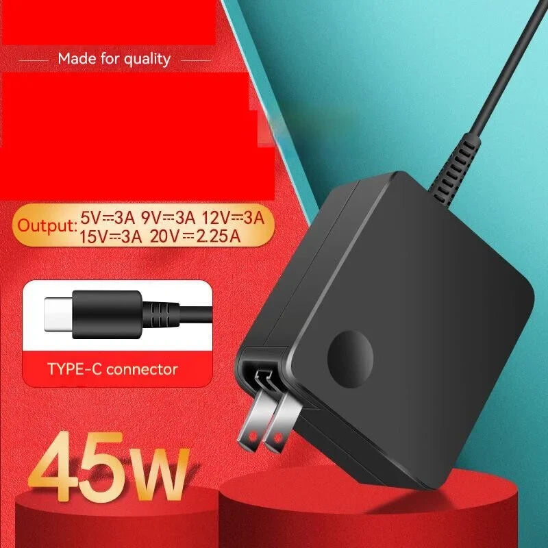 20V 2.25A Type-C Laptop AC Adapter Charger for  13 7389 7390 3380,12 5289 7275 7285,4RYWW 2VP8G CDH54 2YKOF 0P51H HDCY5,7289 P29S 3380 7350 5490 T17G 5495 7390 7212 3390 5290 7285 5590 7370 5320