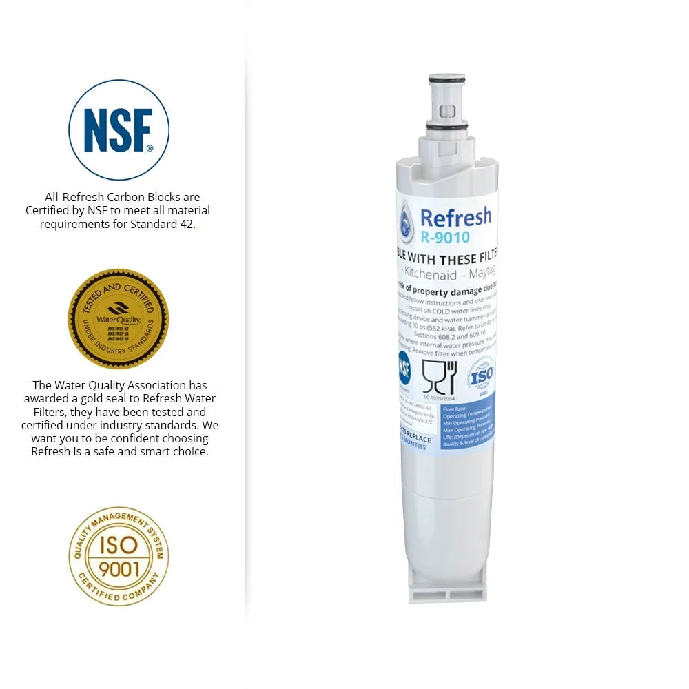Replacement For Whirlpool ED2GHEXNB04 Refrigerator aqua Filter - by Refresh (4 Pack)