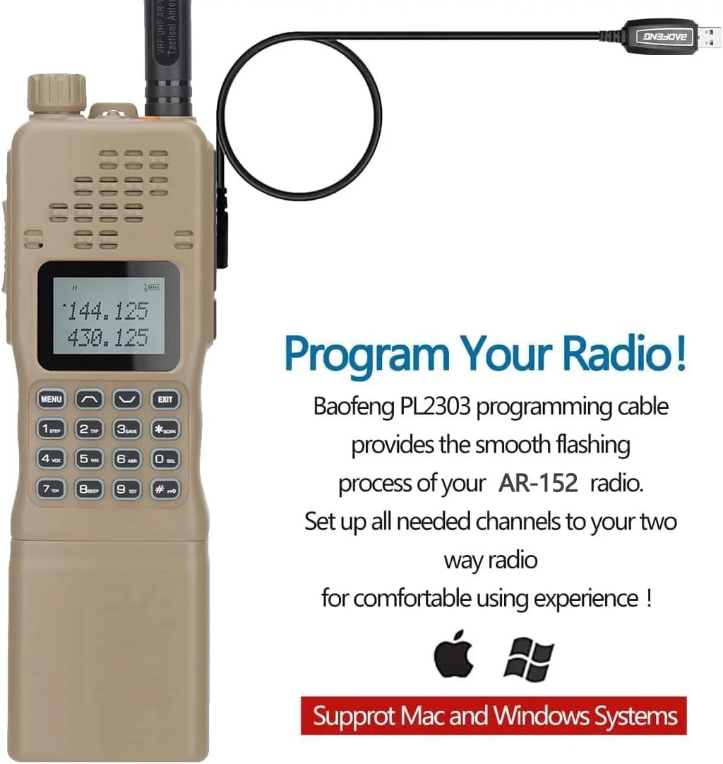 AR-152 10W Ham Radio Military Grade Two Way Radio for Adults,Long Range Rechargeable Tactical Radio with Speaker Mic and Tactical Antenna Full  Accessories Walkie Talkies