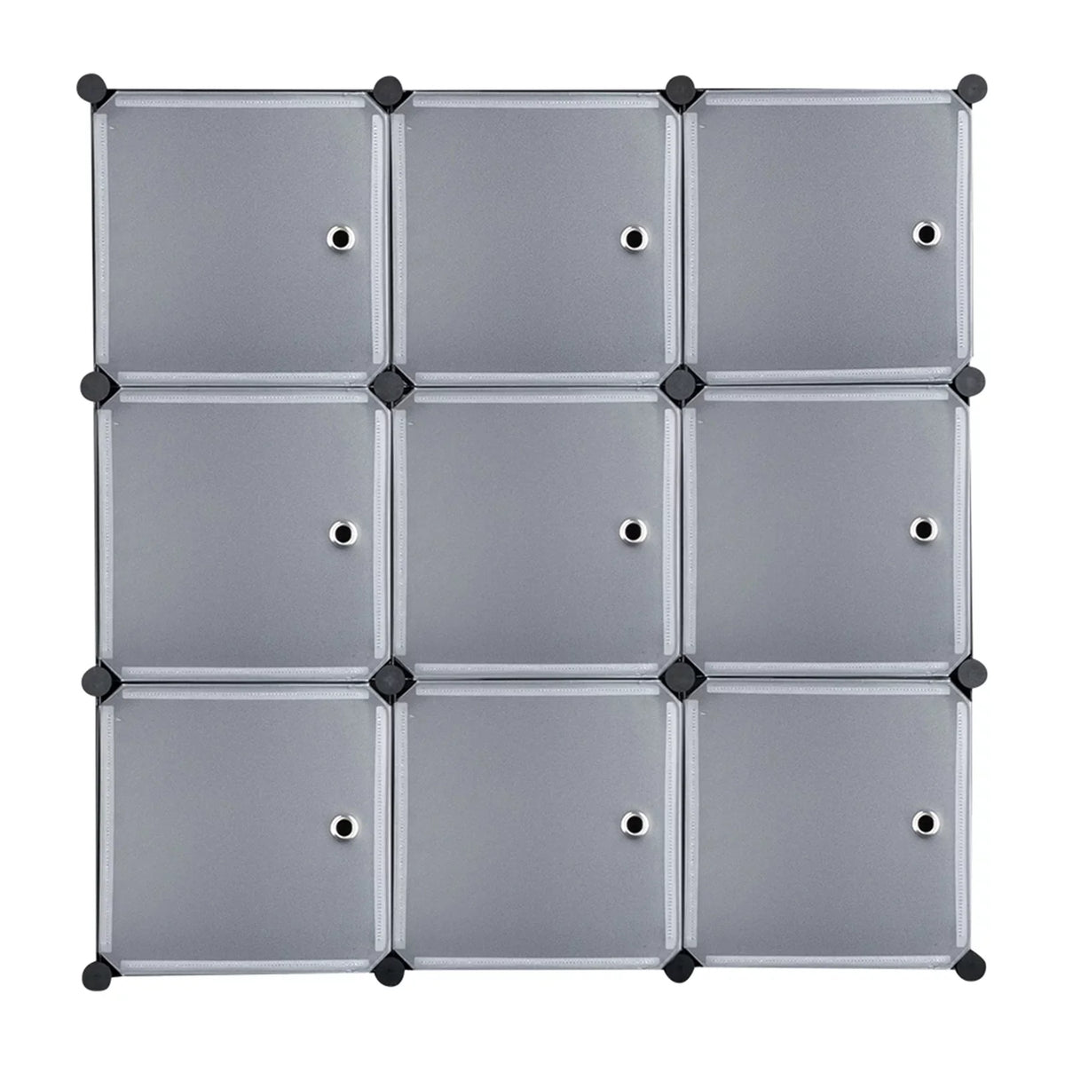 BMTBUY 9-Cube DIY Plastic Closet Cabinet, Modular Book Shelf Organizer Units, Storage Shelving with Doors