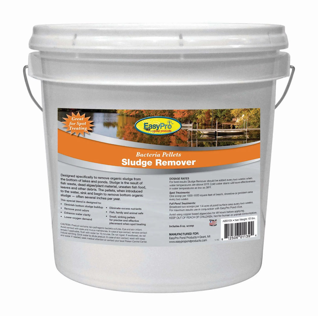 Application Scoop. 'EasyPro+' Sludge Remover Pellets, 10lb Pail - 3 Gram Pellets and 8 oz