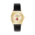 Women's Bulova  Gold/Black Tampa Spartans Stainless Steel Watch with Leather Band