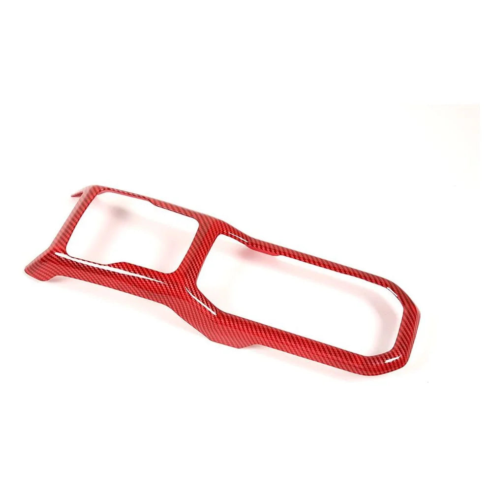 Teledu Red Carbon Gear Shift Panel Cup Holder wrap Trim For Jeep Wrangler Parts
