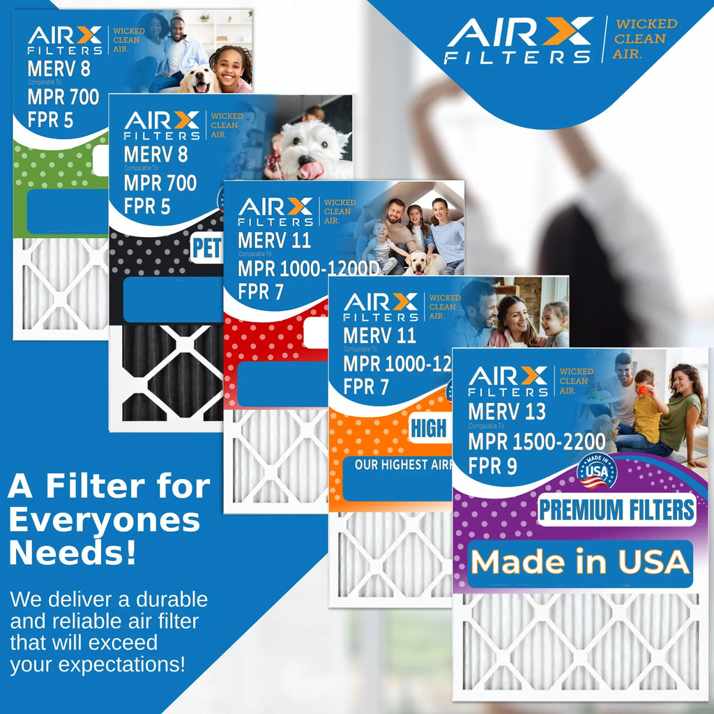16x20x4 Air Filter MERV 11 Comparable to MPR 1000, MPR 1200 & FPR 7 suitable with White Rodgers FR1000M-111 Premium USA Made 16x20x4 Furnace Filter 6 Pack MERV 11 by AIRX FILTERS WICKED CLEAN AIR.