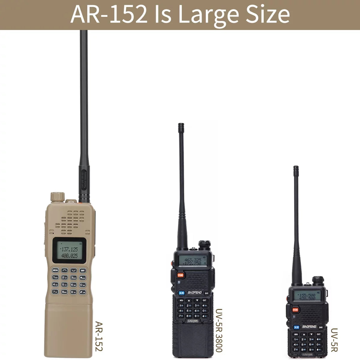 AR-152 10W Ham Radio Military Grade Two Way Radio for Adults,Long Range Rechargeable Tactical Radio with Speaker Mic and Tactical Antenna Full  Accessories Walkie Talkies