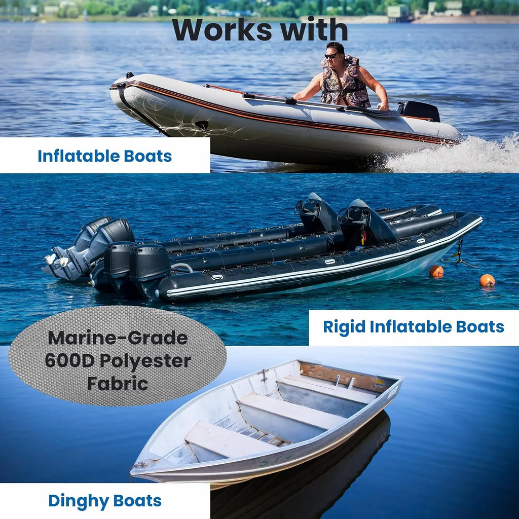 Armor Shield Protective Storage Gray. Pyle Inflatable craft protector Waterproof 12.5’ to 13.5’ ft
