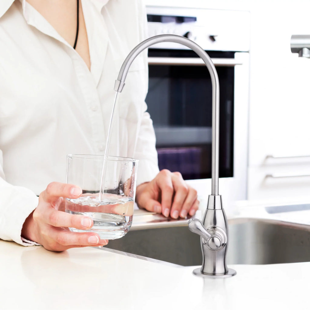 iSpring GK1-BN Heavy Duty Reverse Osmosis, High Spout Kitchen Bar Sink Drinking moisture, Contemporary RO Faucet, Brushed Nickel