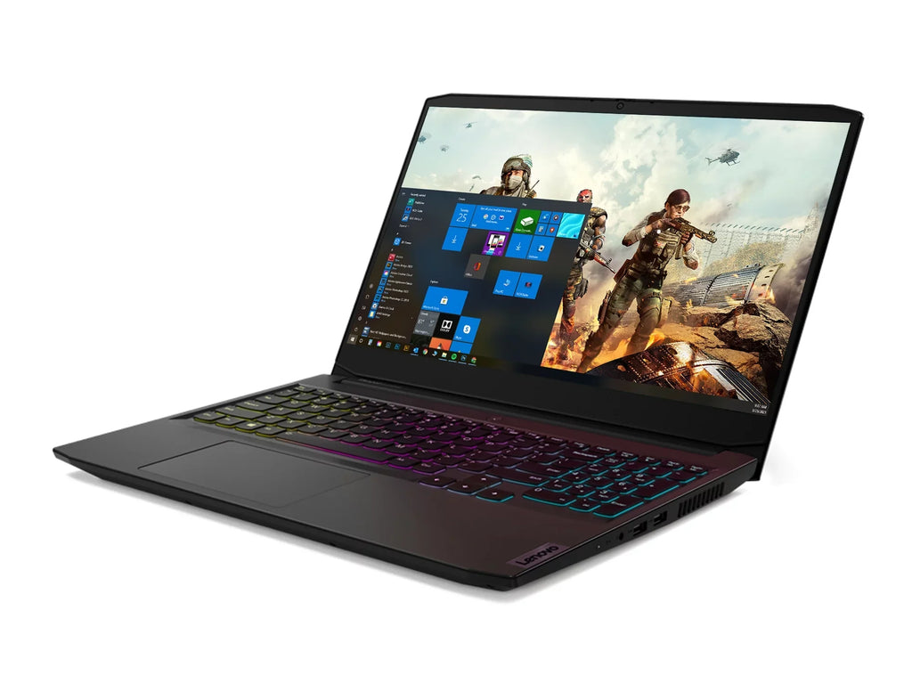 IdeaPad 3 Gaming Laptop, 15.6" 120Hz FHD Display, AMD Ryzen 5 5600H Upto 4.2GHz, 32GB RAM, 2TB NVMe SSD, NVIDIA GeForce RTX 3050, HDMI, Wi-Fi, Bluetooth, Windows 10 Pro
