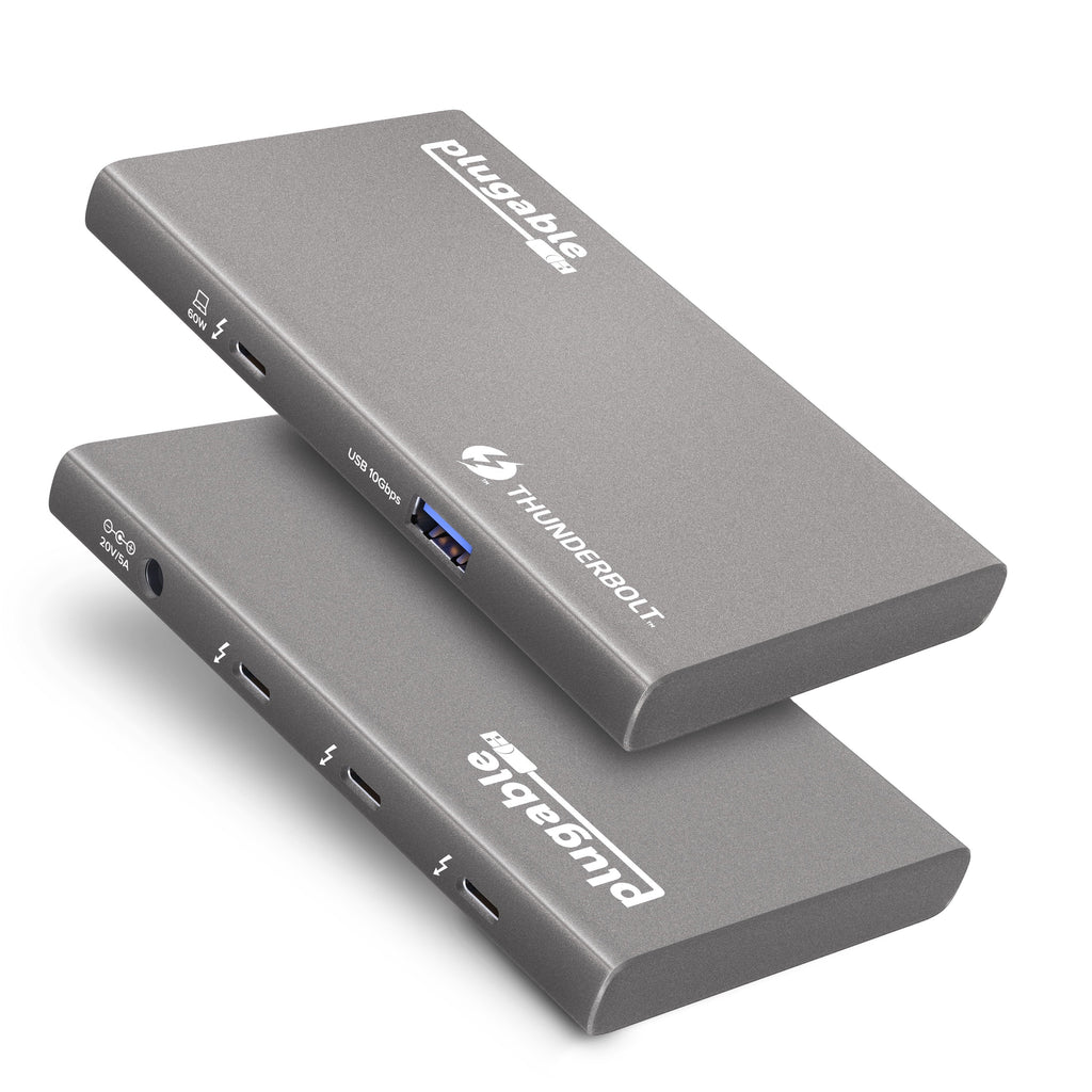Plugable 5-in-1 Thunderbolt 4 Hub with 60W Charging, Single 8K or Dual 4K Display, appropriate with Thunderbolt USB4 Macs and Thunderbolt 4 / USB4 Windows (1x USB-C to HDMI Adapter)