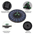 fountain,Led Solar aqua Pump With Battery Auto-shut Off With Battery Auto-shut Off 9 Inch 9 Inch Bath Nozzle Led Solar 6w Auto-shut Off 9 With Rotatable Nozzle Solar liquid Pump Yaliya Qisuo