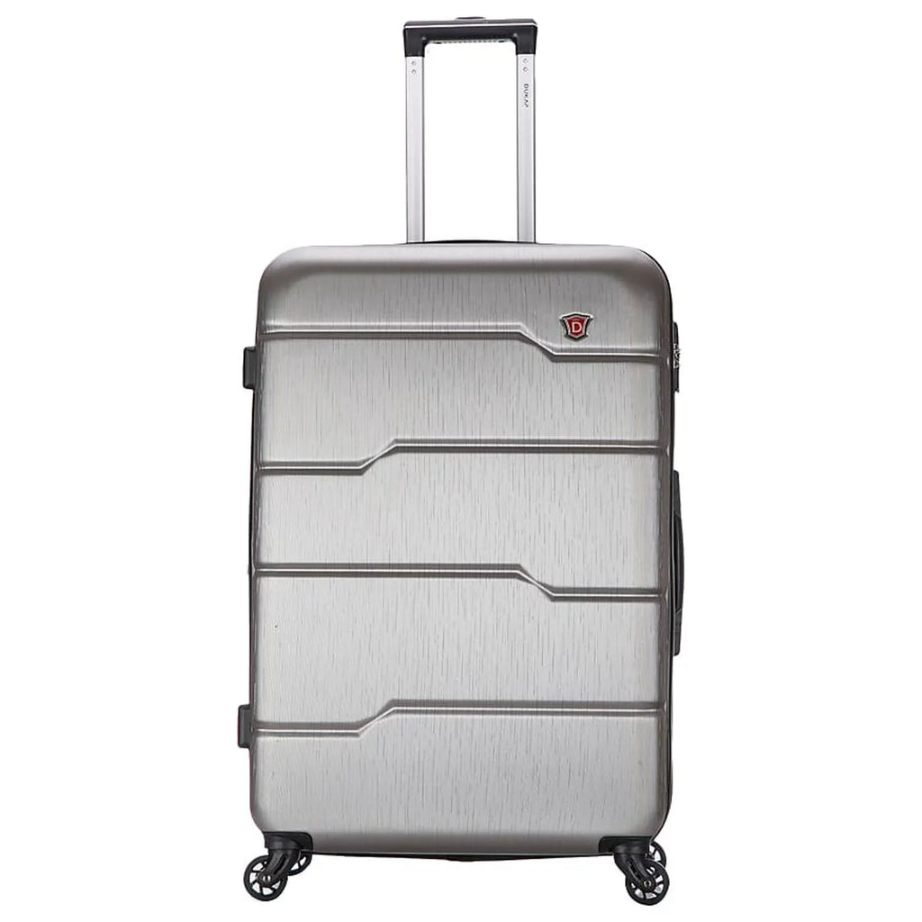DUKAP RODEZ Large Plastic 4-Wheel Spinner Luggage Silver (DKROD00L-COA)