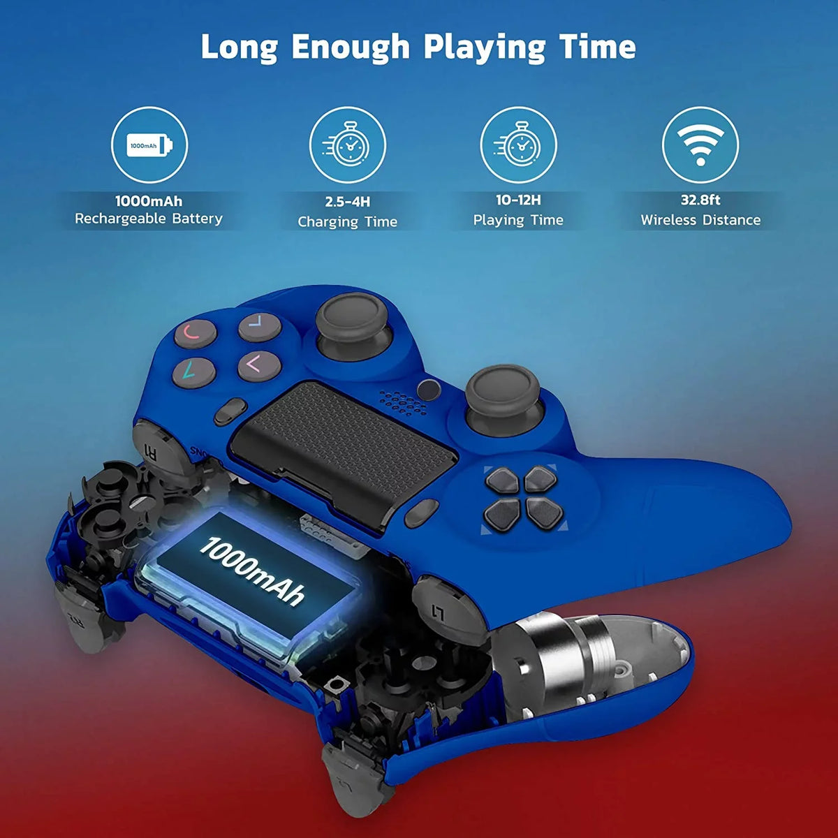 PRO Wireless GamePad appropriate with  Galaxy S20 Controller Plus 1,000 Battery/Built-In Speaker/Gyro/Remote BlueTooth Slim (Blue)