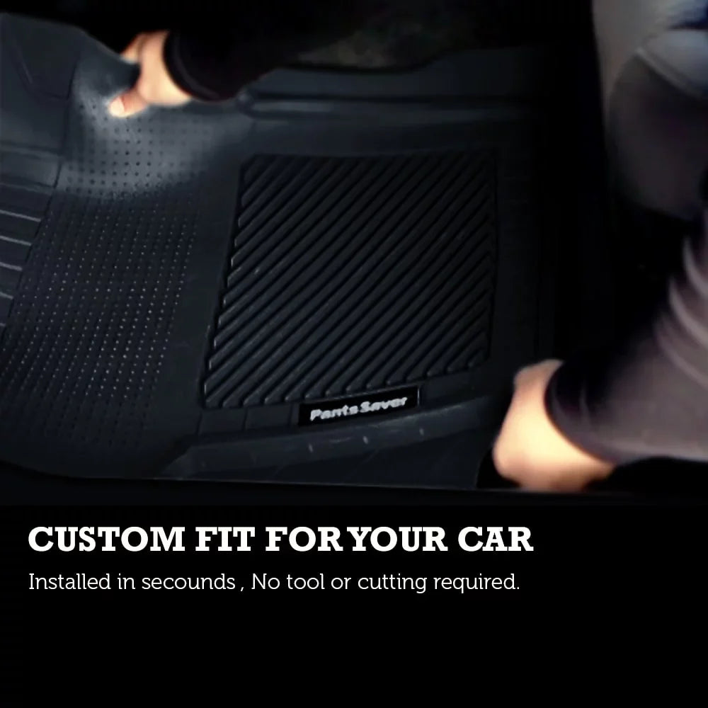 PantsSaver Custom Fit Automotive Floor Mats for Dodge Grand Caravan 2021 All atmospheric conditions Protection for Cars, Trucks, SUV, Van, Heavy Duty Total Protection Black