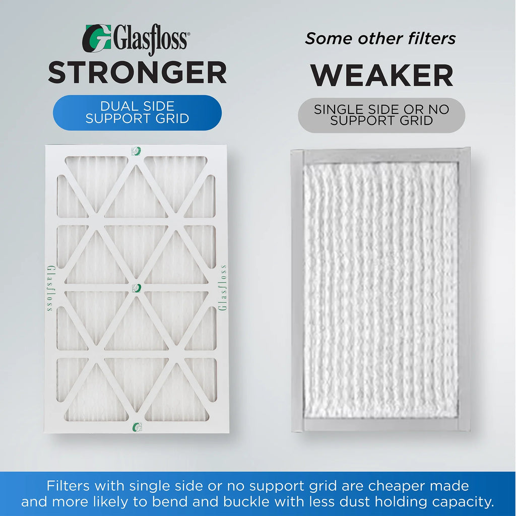 Actual Size: 13-1/2 x 19-1/2 x 7/8. 12 Pack of 14x20x1 MERV 10 Pleated Air Filters by Glasfloss