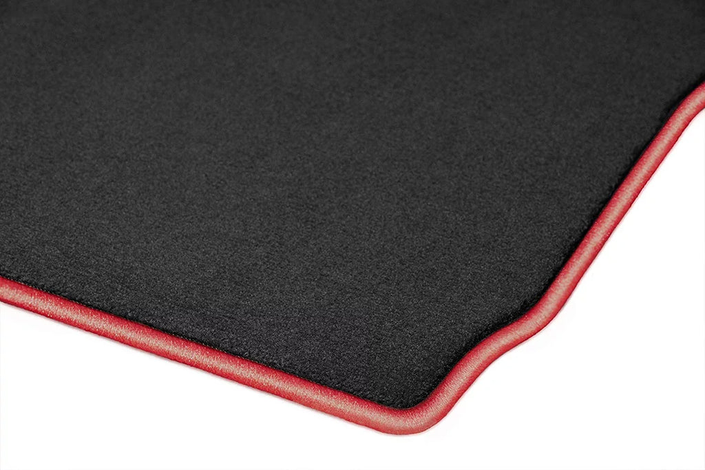 GGBAILEY  X3 Black with Red Edging Carpet Car Mats / Floor Mats, Custom Fit for 2011, 2012, 2013, 2014, 2015, 2016, 2017 - Driver, Passenger & Rear Mats