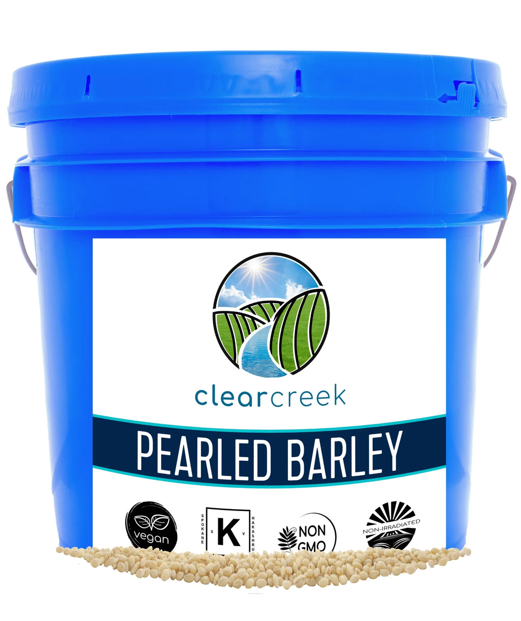 Pearled Barley Bulk | 25 lbs Bucket | Non GMO | Kosher | Food Storage