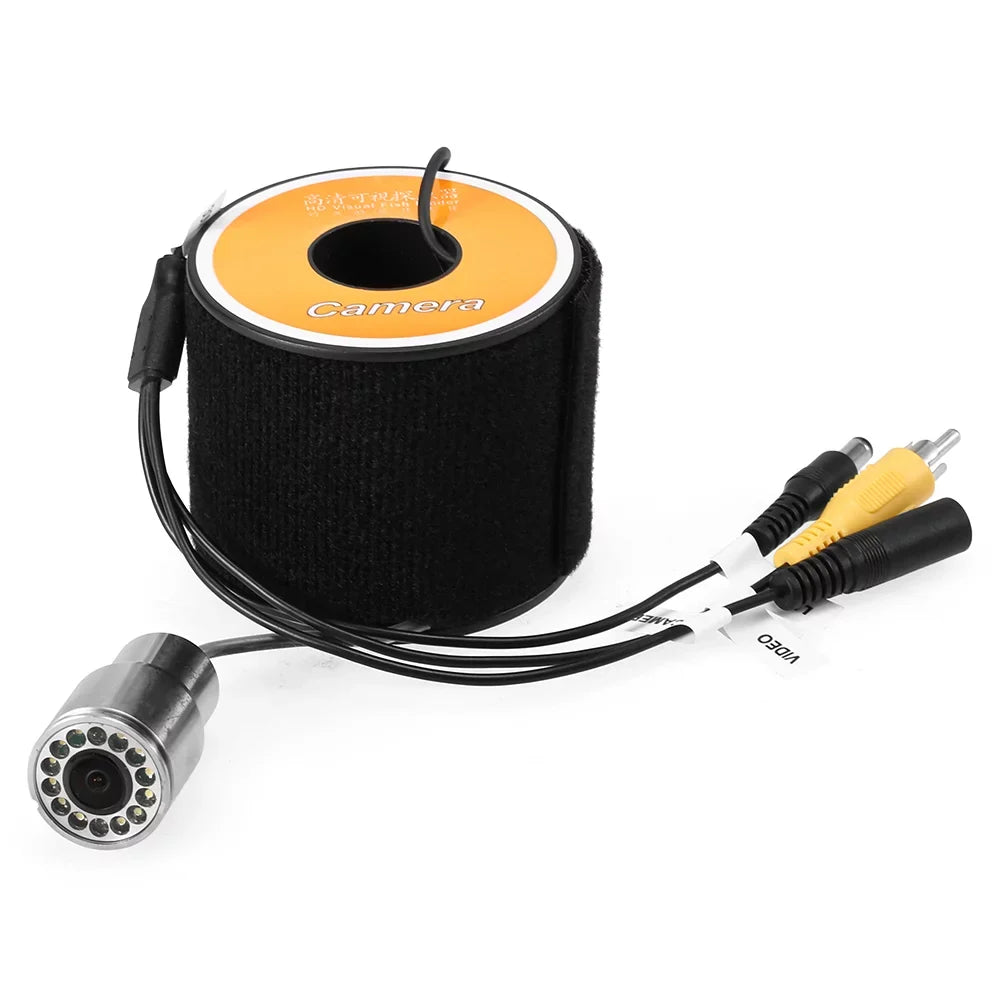 Anself 1200TVL Underwater Fishing 12 LEDs Waterproof Fish Shape ship Ice Fishing Accessories with 15m30m50m Cable