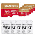 Gigastone 64GB Micro SD Card, 4K Video Recording, 4K Camera Pro, matching with Nintendo Switch, Dash Cam, GoPro Cameras, R/W up to 95/35 MB/s, Micro SDXC UHS-I A1 V30 Class 10, 5 Pack (5x64GB)
