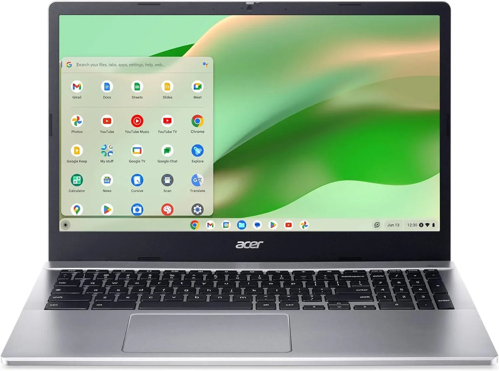 Chromebook 315 Laptop, 15.6" FHD Touchscreen Display,  N100 Quad-core (4 Core), 8GB DDR5 RAM, 64GB eMMC, Wi-Fi, Long Battery Life, Chrome OS, Silver + Tigology Accessories