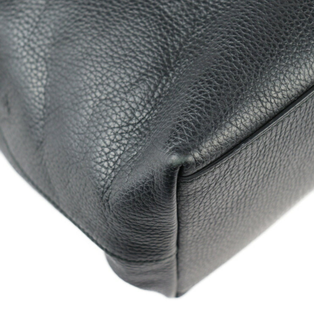 Pre-Owned GUCCI Gucci Interlocking G Handbag 449651 Leather Black Gold Hardware 2WAY Tote Bag Shoulder (Good)