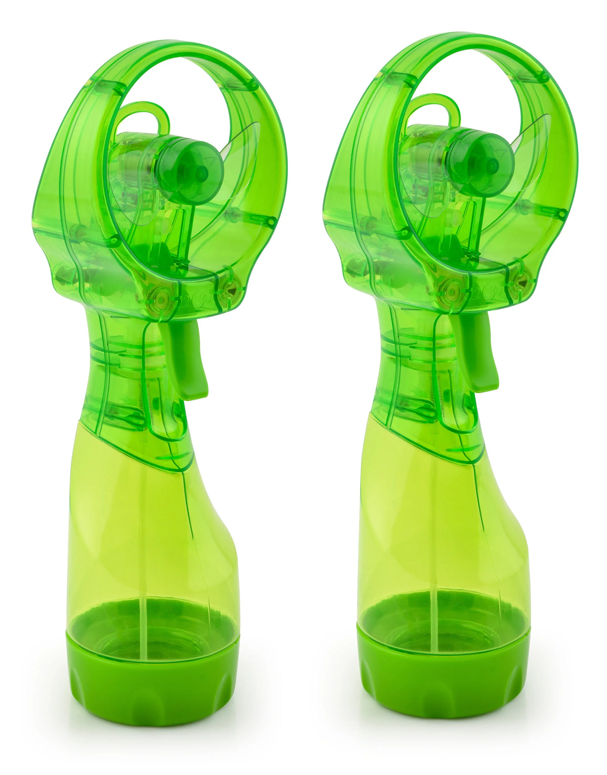 O2COOL 3.5 inch Battery Powered Misting Fan for Personal Cooling, Green, 2 Pack