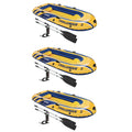 Intex Inflatable Raft ship Set With Pump And Oars, Yellow (3 Pack)