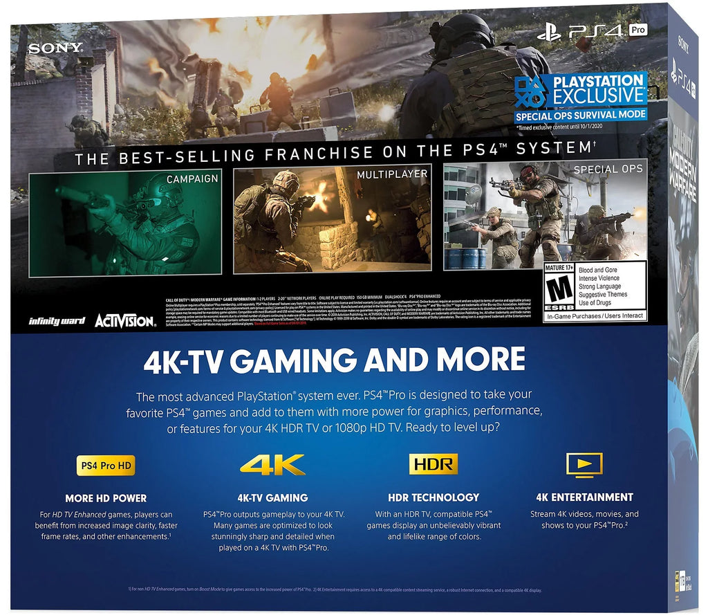 1TB PlayStation 4 Pro Call of Duty Modern Warfare (2019) System Bundle []