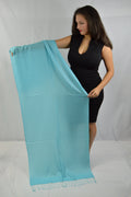 Fancy Shawl/Sheer Shawl/Summer Shawl/liquid Pashmina Shawl/Light weight Shawl/Evening Shawl/Pashmina Shawl/Scarf/Scarves (Tiffany Blue Regular Shawl)